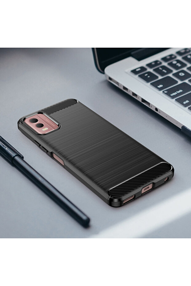Case for Nokia C32, Techsuit, TPU, Black - 5