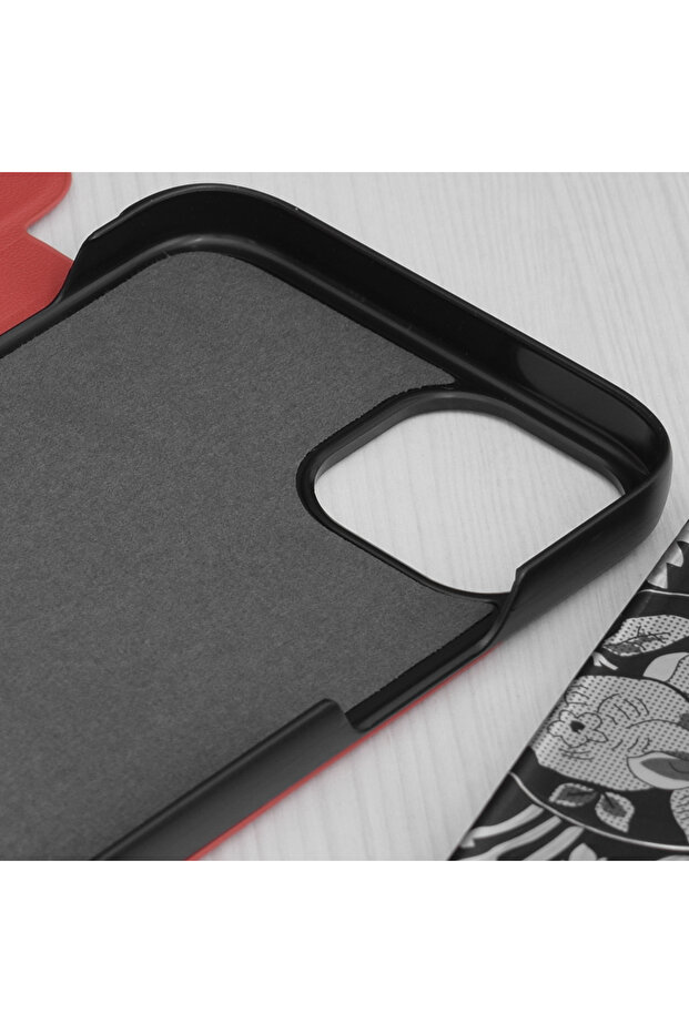 Case for iPhone 15 Plus, Techsuit, PU, Red - 3
