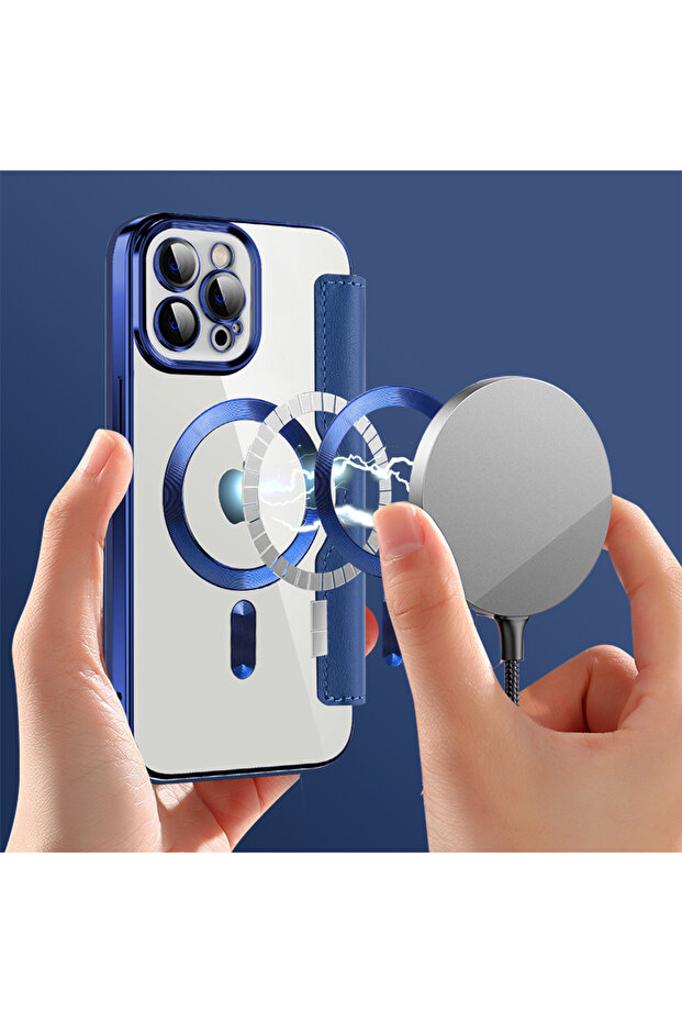 Case for iPhone 12 Pro, Techsuit, PU, Blue - 6