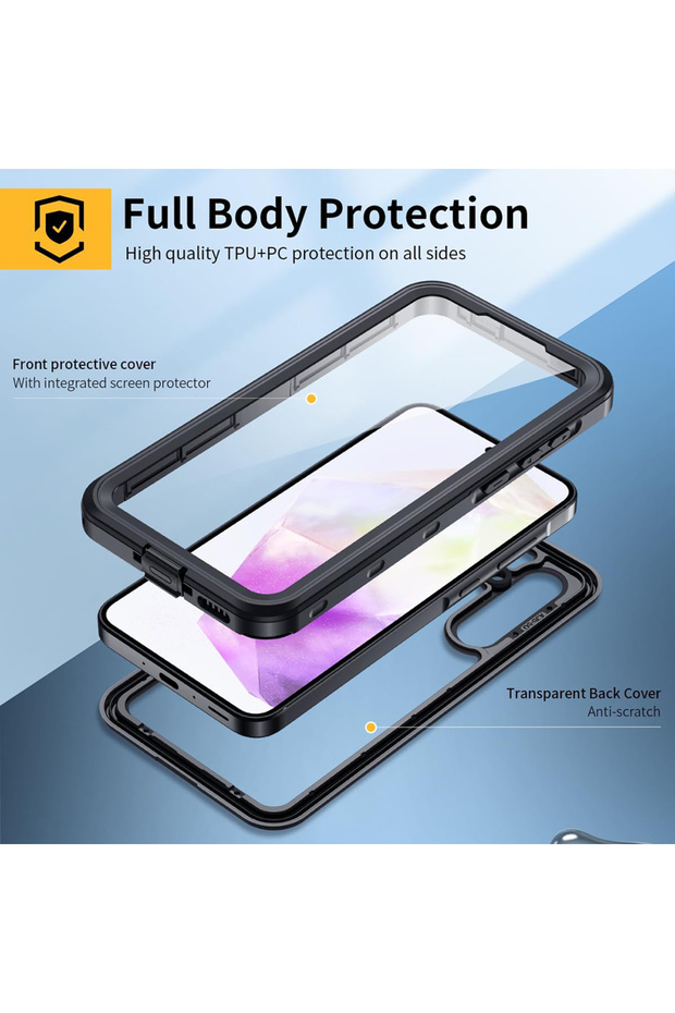Case for Samsung Galaxy A35 5G, Shellbox, TPU, Black - 5