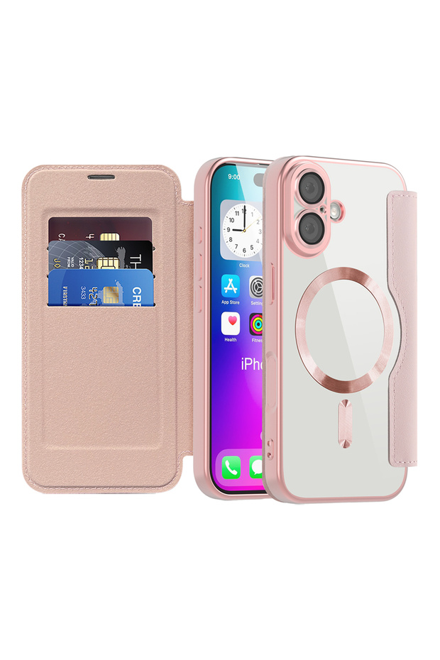 Θήκη iPhone 17, Techsuit, PU, Ροζ - 1