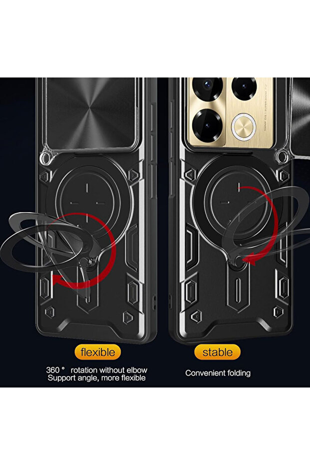 Case for Infinix Note 40 Pro+, Techsuit, TPU, Black - 5