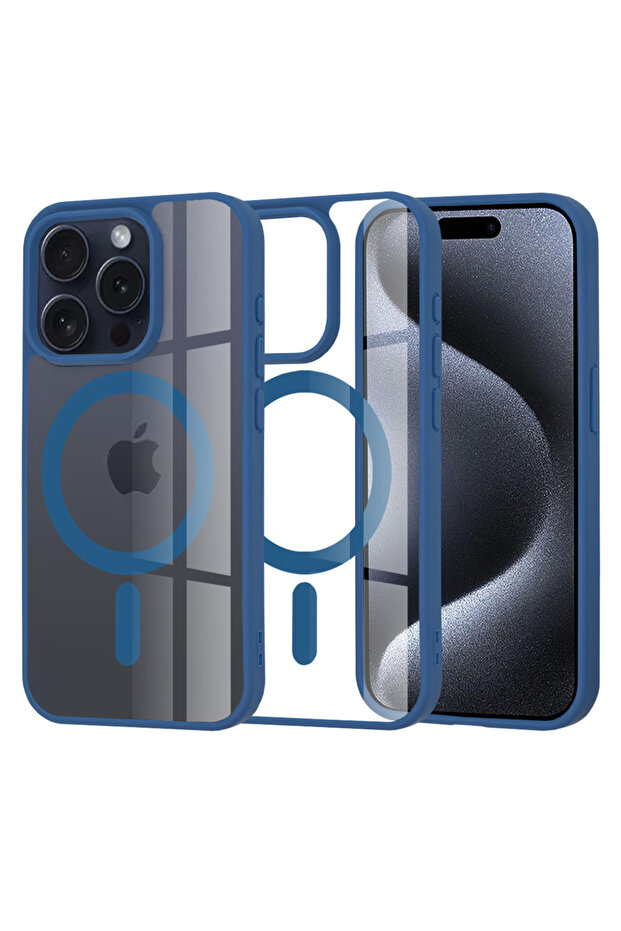 Case for iPhone 15 Pro, Techsuit, TPU, Blue - 1