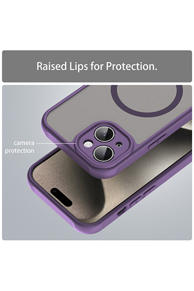 iPhone 15 Case, Techsuit, TPU, Purple - 6