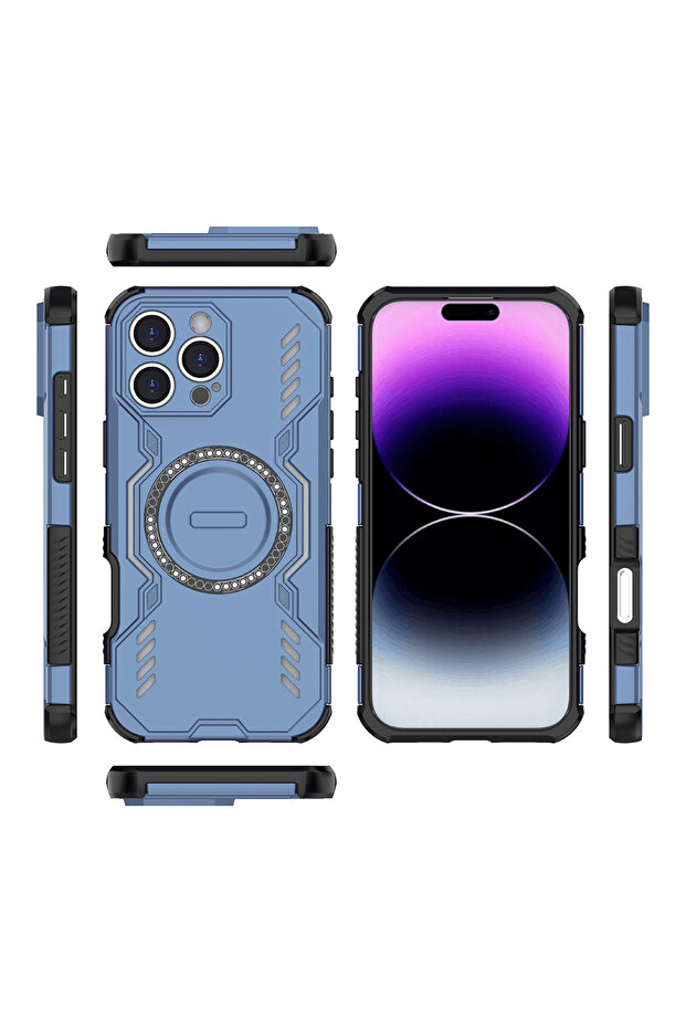 Case for iPhone 16 Pro, Techsuit, TPU, Blue - 4