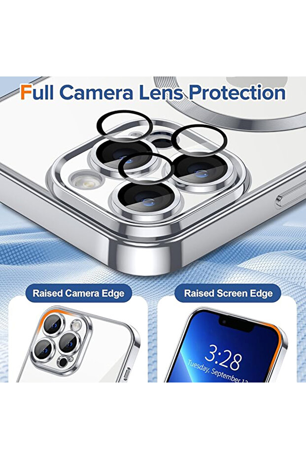 Case for iPhone 13 Pro Max, Techsuit, TPU, Silver - 4