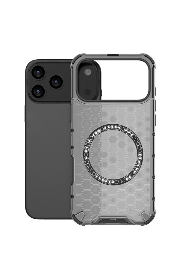 iPhone 17 Pro Case, HoneyComb Shield MagSafe, shockproof, black - 2