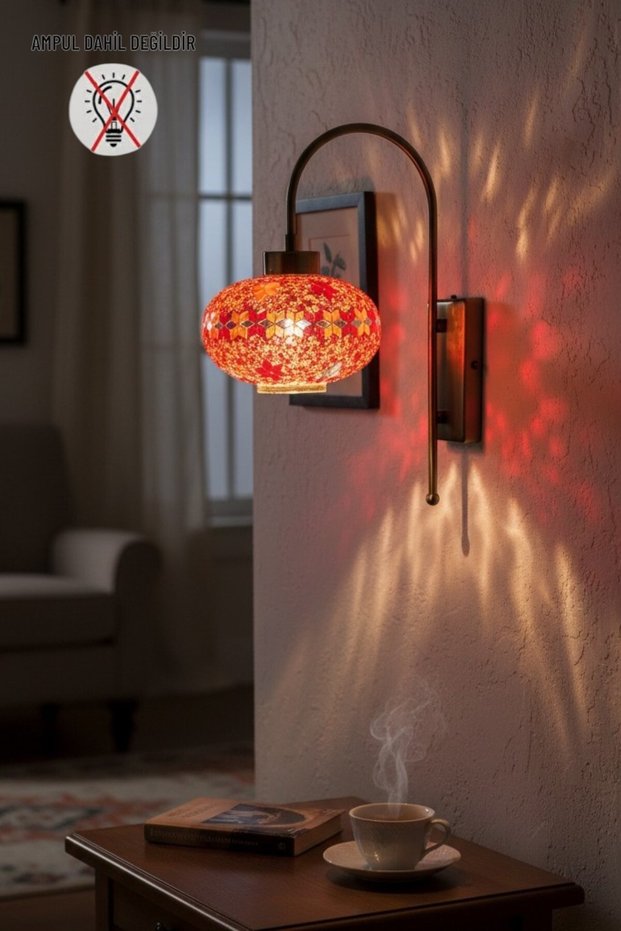 Noura Mozaik-B Colored Glass Single Antique Body Sconce
