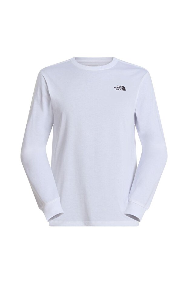 M Evolution Simple Dome Regular Long Sle Men's T-Shirt Nf0A8Eu3Fn41 White-S