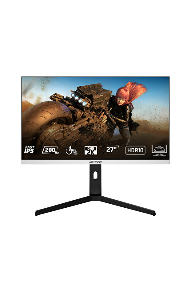 Aryond A27F V1 27" 200Hz QHD 1 Ms HDR10 G-Sync FreeSync Fast IPS Oyuncu Monitörü Beyaz