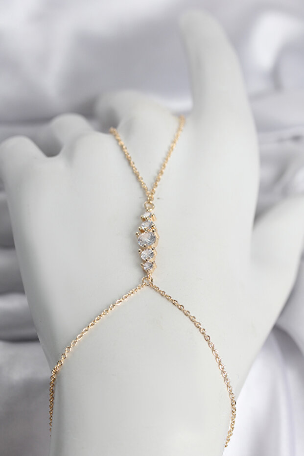 Brass gold color zircon stone women's shahmeran