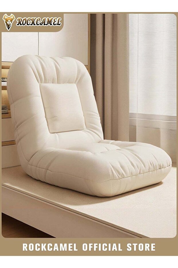 Folding Floor Sofa Chair,5 Adjustable Positions Lounge Chair with Back Support and Pillow