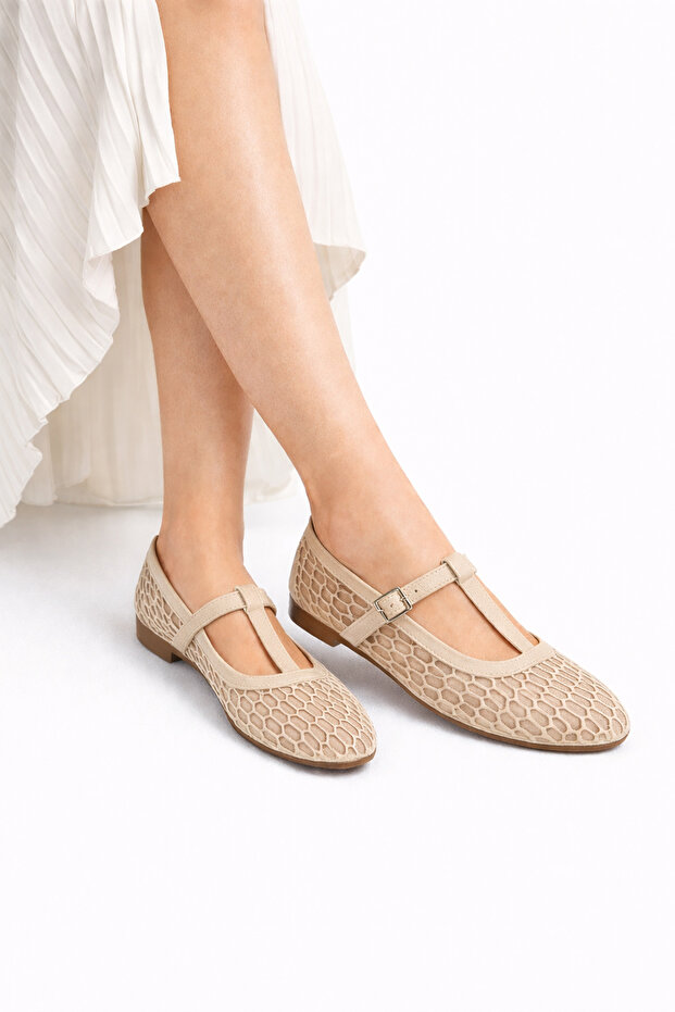 File Geometric Patterned Comfortable Bridal Ballet Flats-Shoes-Soka-Home-Office-Wedding-Gift-Zyn203