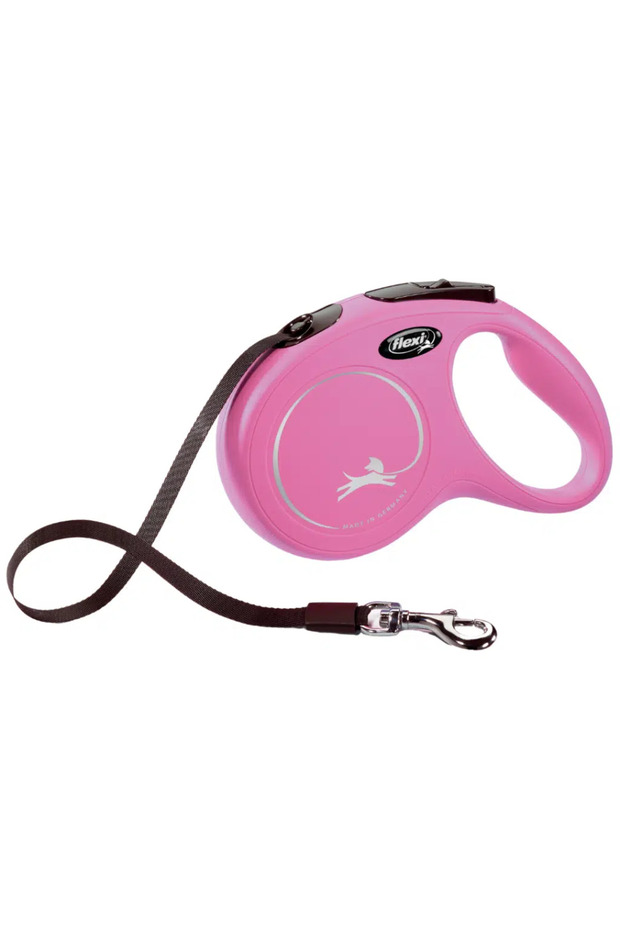 New Classic Automatic Dog Walking Leash 5m (Pink) [S]