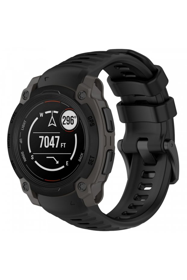 Garmin Watch Strap, Techsuit, Silicone, Black