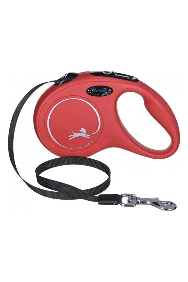 New Classic Automatic Dog Walking Leash 5m (Red) [S]