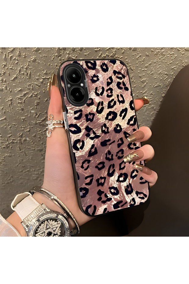 Realme C67 4g Compatible Leopard Print Shock Resistant Protective Phone Case