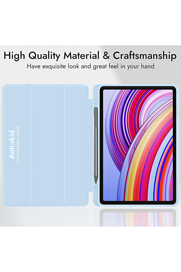 Redmi Pad Pro tablet case, Techsuit, Clamshell Case, Gray - 2