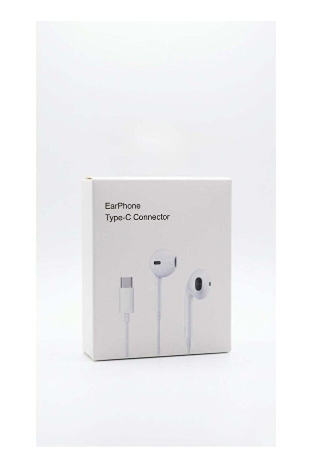 USB Type-C Wired In-Ear Earphones with Microphone and Volume Control - White