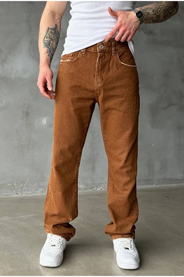 Baggy Coffee-Colored Pants - 1