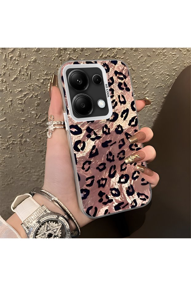 Poco M6 Pro 4g Compatible Leopard Print Shock Resistant Protective Phone Case