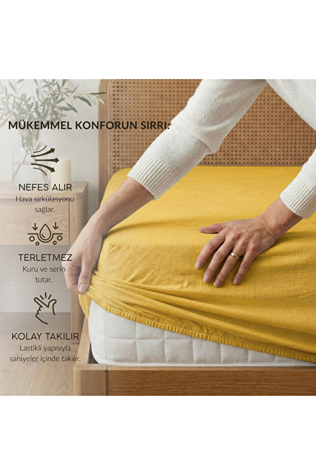 100% Cotton Double Fitted Sheet 160X200 cm Poplin Fabric