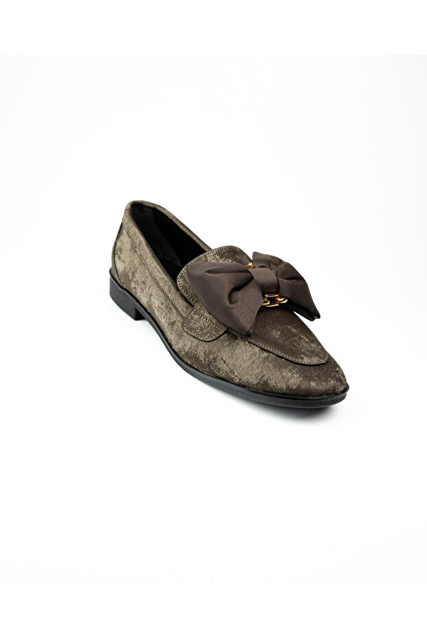 029 Brown Bowknot Women's Ballerinas