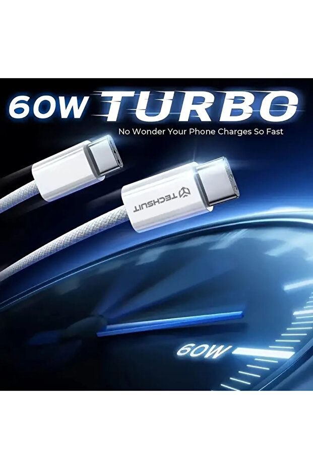 - Data Cable (Pcb114d) - For Apple, Android, USB-C, Super Fast Charging, Pd60w, Flexible - 2