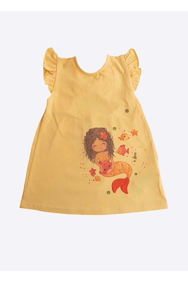 Organic Little Mermaid Dress Yellow