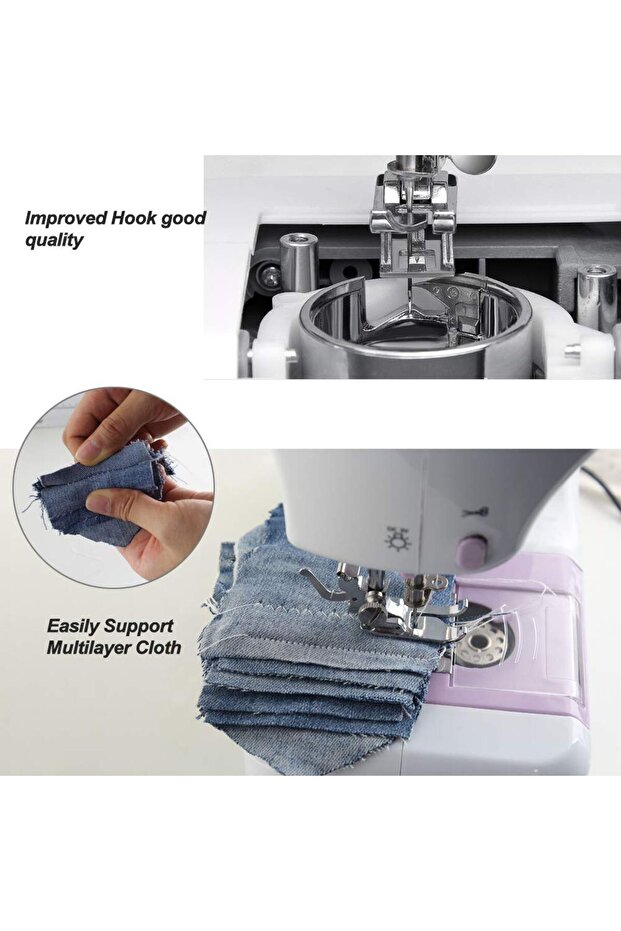 Sewing Machine, Multi-Function Electric Handheld Embroidery Overlock Quick Household Sewing Tool - 4