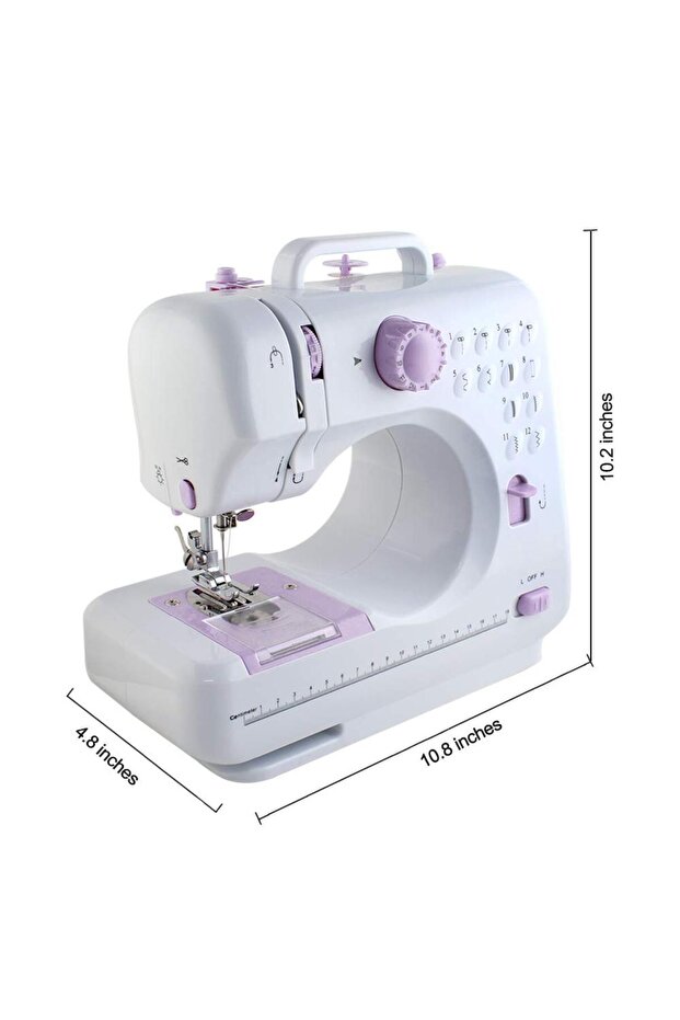 Sewing Machine, Multi-Function Electric Handheld Embroidery Overlock Quick Household Sewing Tool - 6