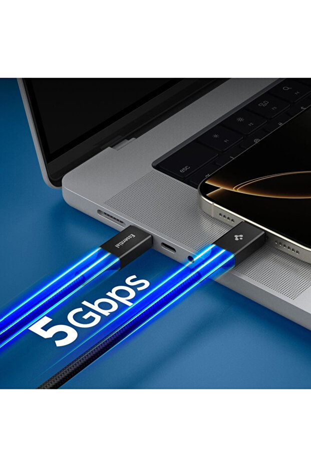 - Data Cable Essential Eb10015cc (Aca10421) - Fast Charging, USB-C, 100W, 5Gbps, E-Marker - 7
