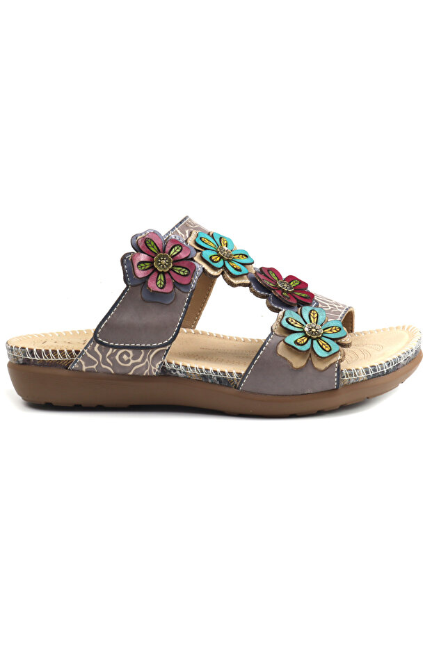 Papuci dama piele naturala W2020 3-GRAY-41 - 2