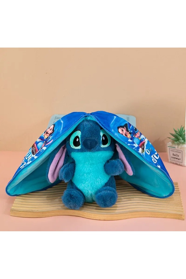 Zippered Stitch Plush Toy 20cm Stich Imported Furry Plush Bear Sleeping Companion
