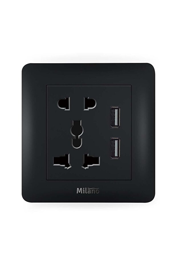 16A Single Universal Socket With Dual USB - 2