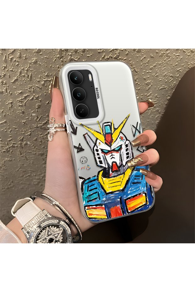 حافظة حماية بتصميم روبوت أنيق للرجال متوافقة مع Realme C75 4G