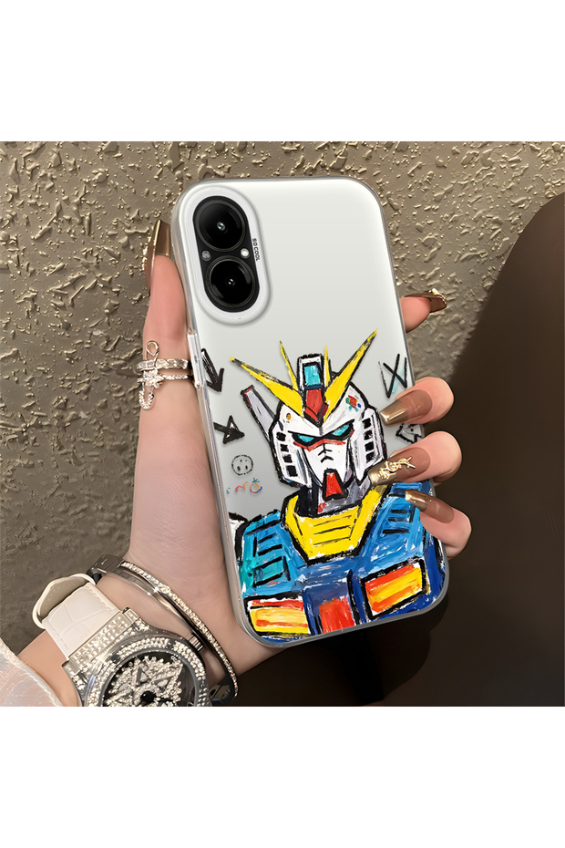 Realme C67 4g Compatible Stylish Male-Type Robot Pattern Protective Case
