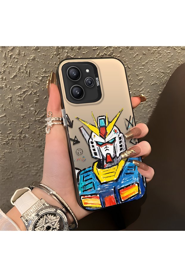 Redmi 12 4G/5G Compatible Stylish Male-Type Robot Pattern Protective Case
