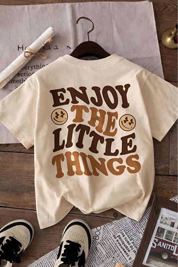 Enjoy the Little Things Printed Unisex Children's T-Shirt 5Gh4