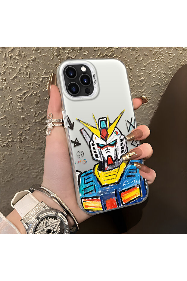 iPhone 13 Pro Compatible Stylish Male-Type Robot Pattern Protective Case