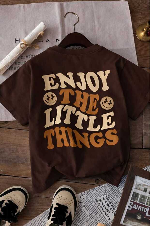 Enjoy the Little Things Printed Unisex Children's T-Shirt 5Gh4