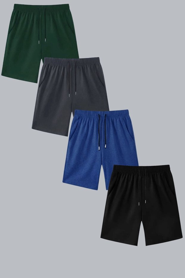Kids Unisex Summer Shorts/Capri 4-Piece Super Deal Set Comfortable Fit 9 Colors Trending Product