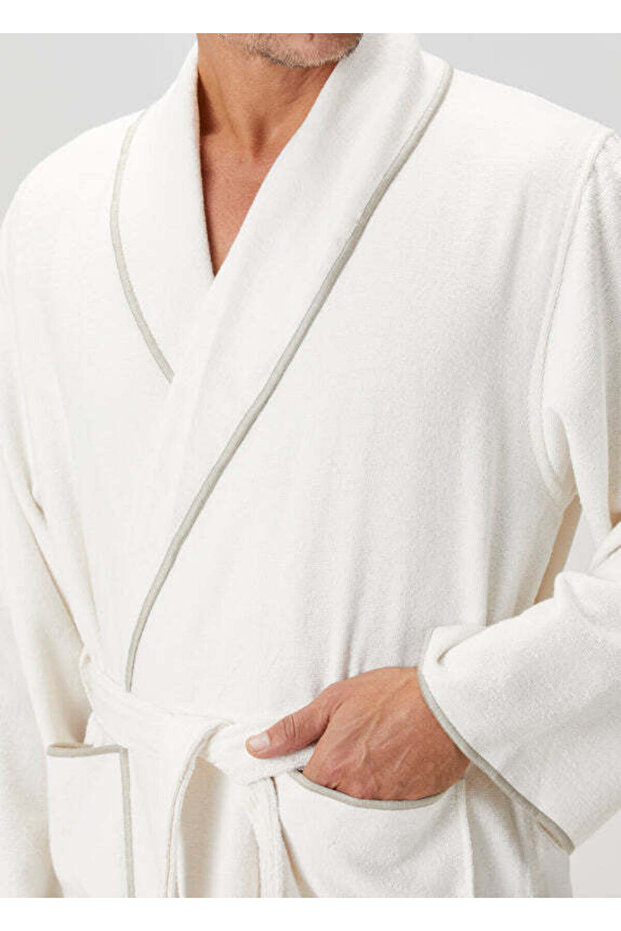 Dolce Bamboo Bathrobe Set Beige - 5