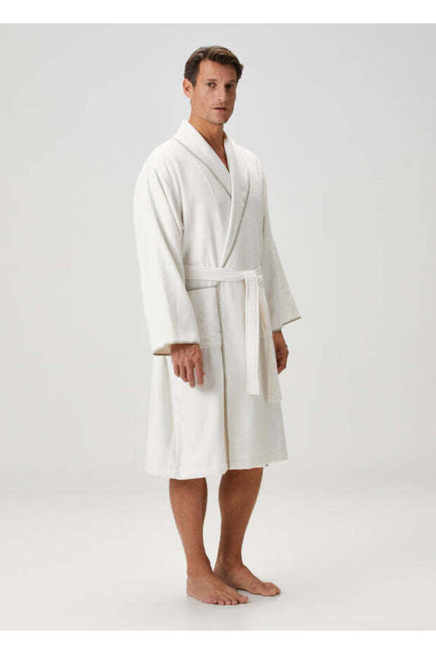 Dolce Bamboo Bathrobe Set Beige - 6