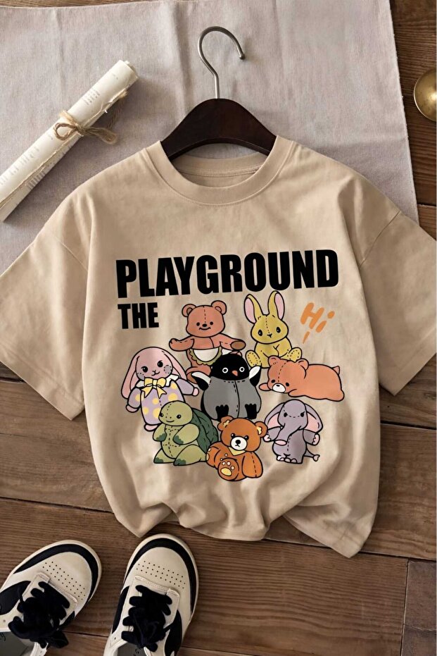 Playground the Printed Unisex Children's T-Shirt 6Gh1