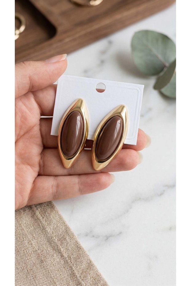 Women's Vintage Oval Design Earrings