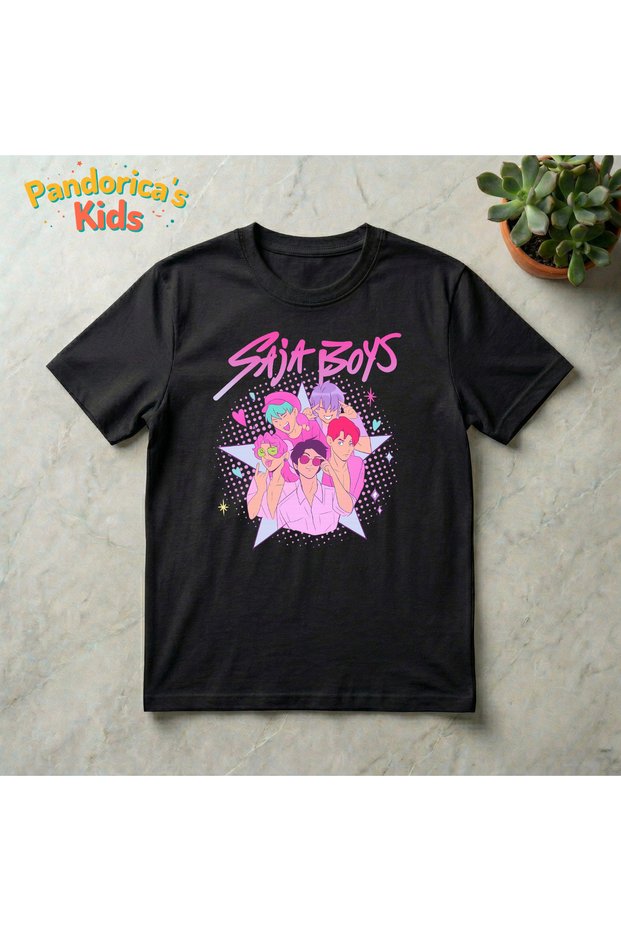 Pandorica's Kpop Demon Hunters Design Cotton Unisex Kids T-Shirt