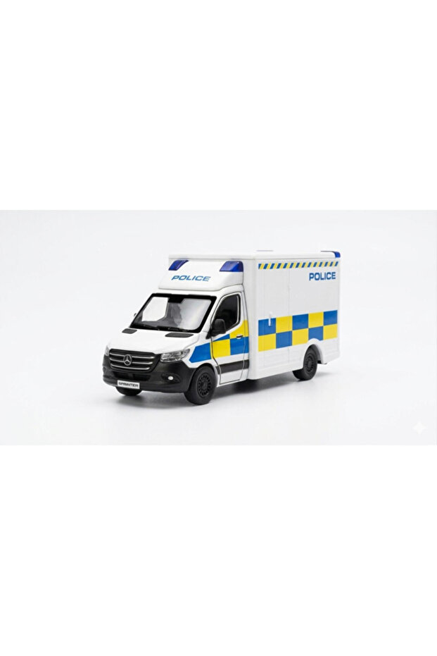 1:48 Die Cast Mercedes-Benz Sprinter Police Edition-WHITE