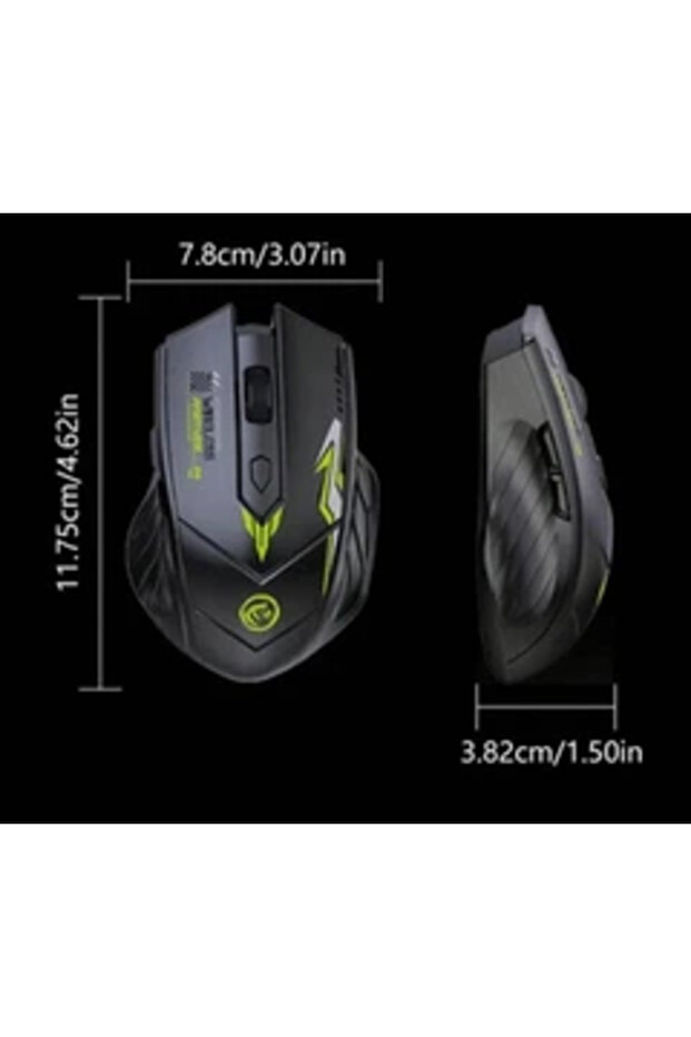Wireless Gaming Mouse Bluetooth + 2.4G Rechargeable Black - 6