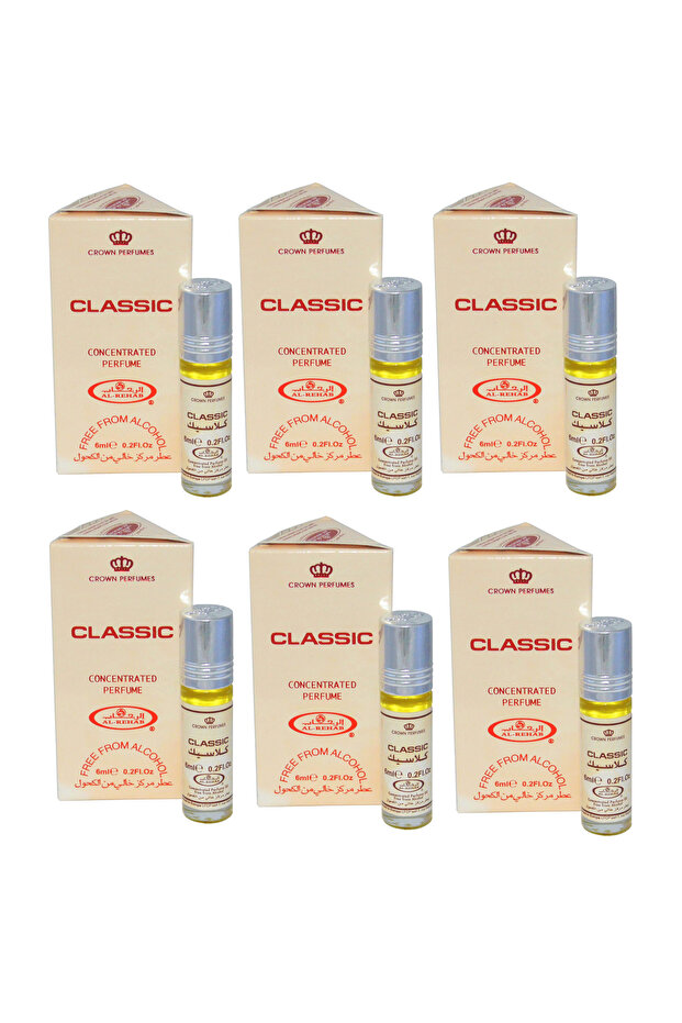 Classic Concentrated Perfume Oil 6ml (Pack of 6)